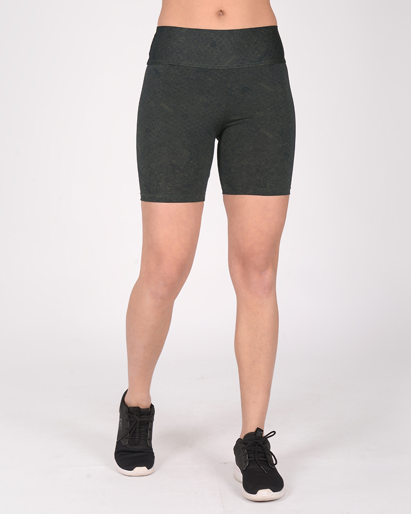 Ciclista corta de LYCRA estampada Granizado Verde