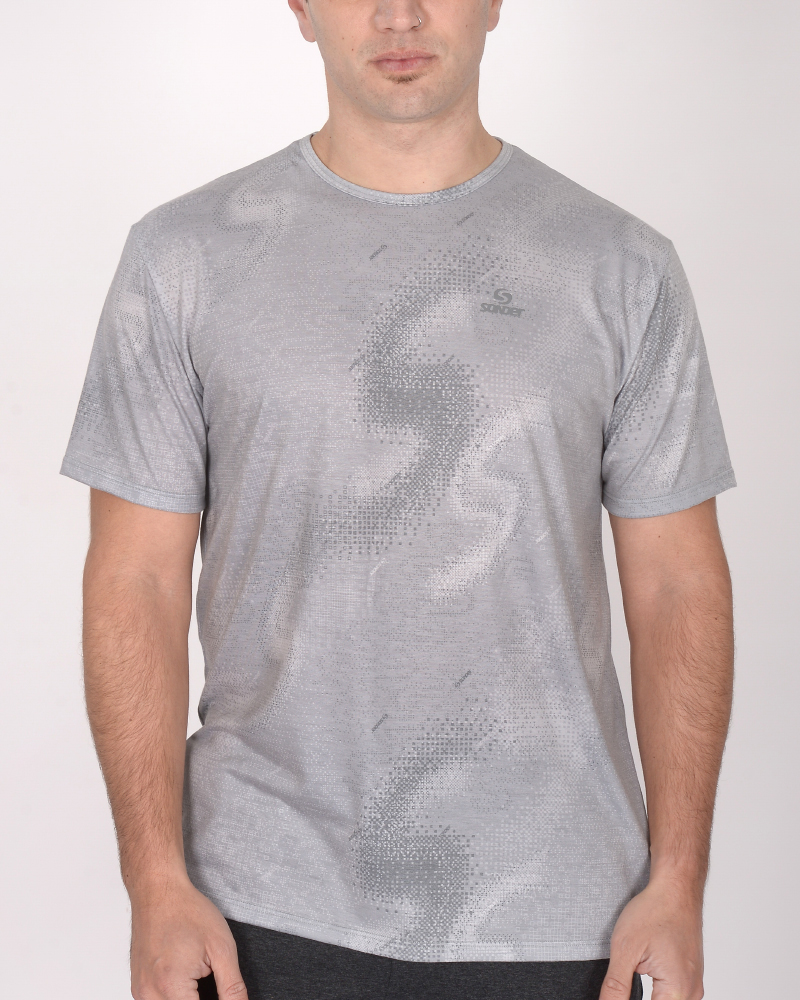 Remera de jersey estampado Nexo Gris