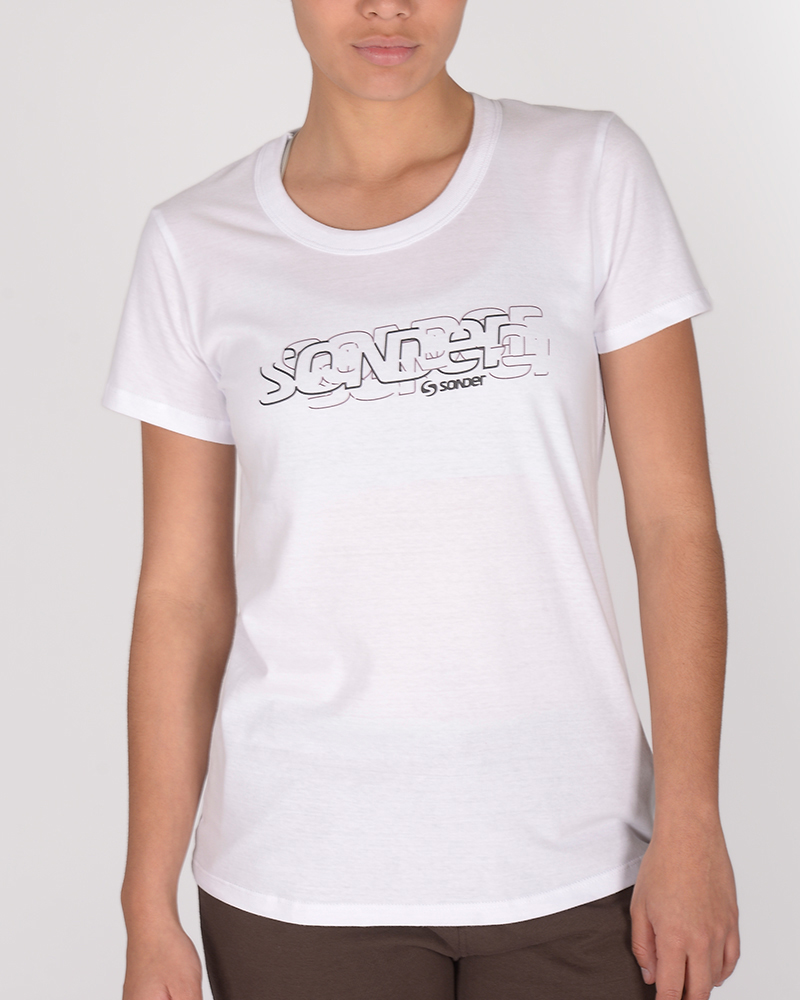 Remera de jersey blanca con estampa
