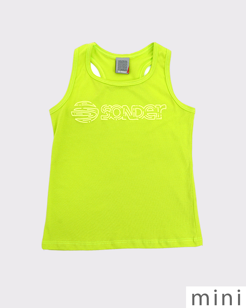 Musculosa de ni a de jersey liviano verde manzana