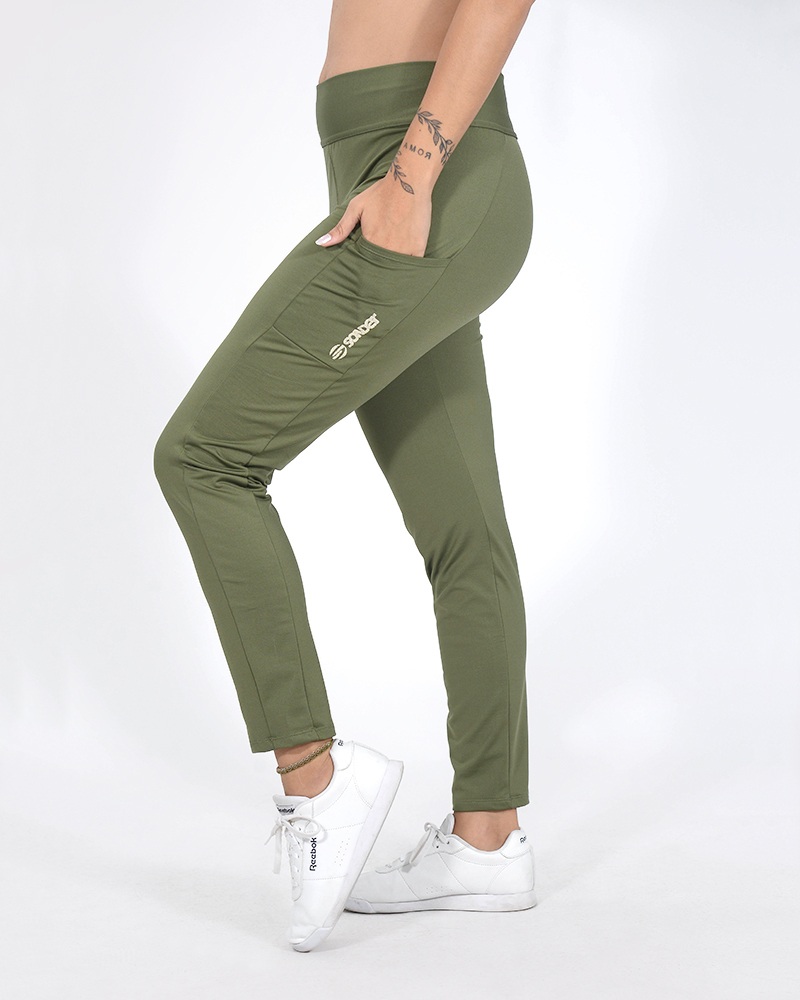 Pantalón de frisada verde cemento